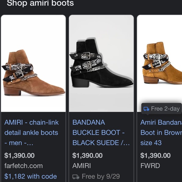 🌸 🔥💫AMIRI Bandana Buckle Boots - Picture 5 of 16